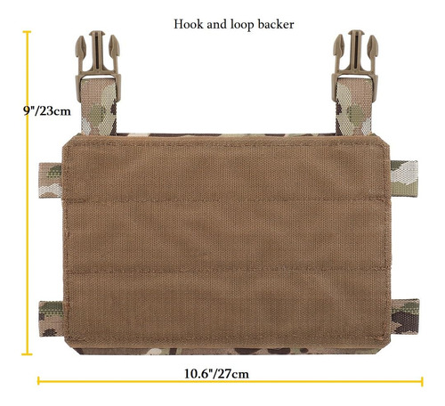 Molle Placard Hoop Y Loop Front Flap Panel Colgante Para Pla