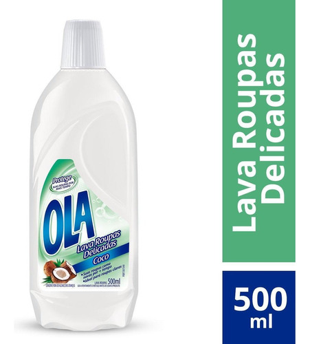 Lava-Roupas Líquido Roupas Delicadas Coco Ola Frasco 500ml