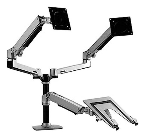 Soporte Doble Monitor + Laptop De 10kg, Brazo Mecánico.