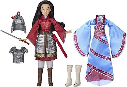 Disney Mulan Juego De Dos Reflejos, Muñeca De Moda Con 2 Tra