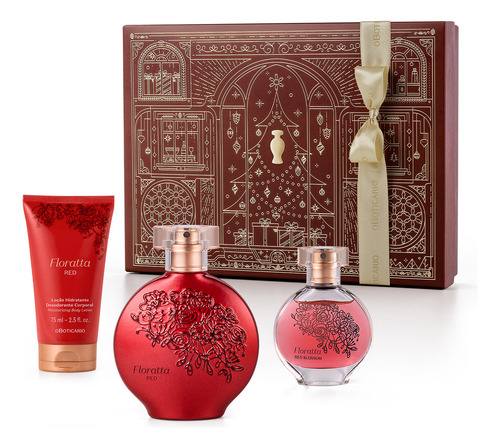 Kit Presente Natal Floratta Red (3 Itens)
