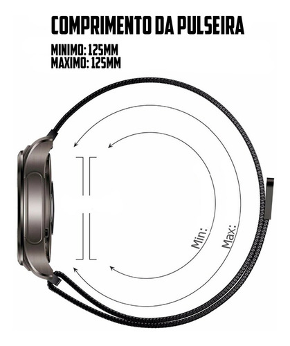 Pulseira 20mm Metal Compatível Com X-games Engate Rápido
