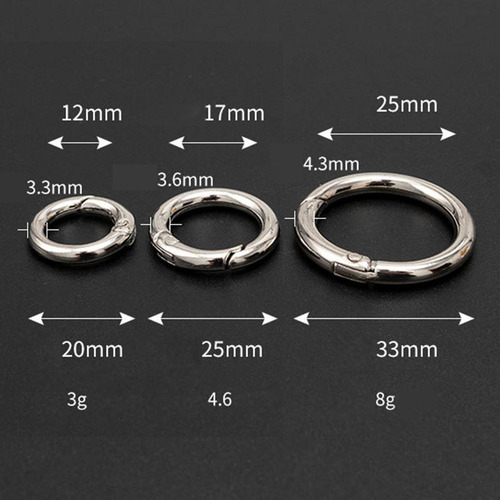 2 X 10 Ganchos Redondos Con Resorte, Clip For Argenta 20mm