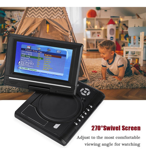 Reproductor De Dvd Portátil De 7 Pulgadas Con Pantalla