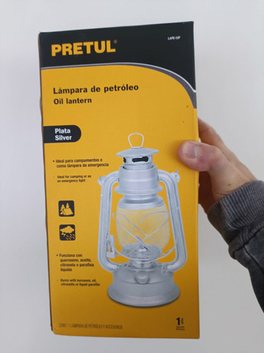 Farol Petrul Plateado A Queroseno Cap 350ml