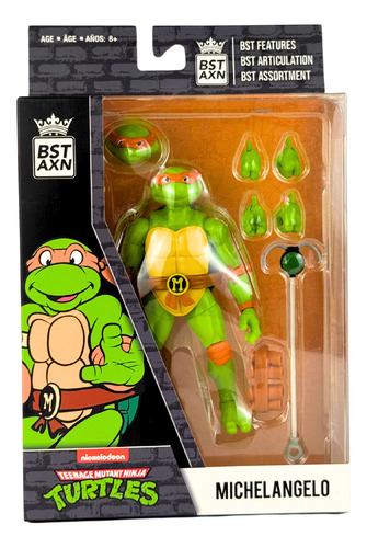 Bst Axn Tmnt Michelangelo 5in Figura De Acción