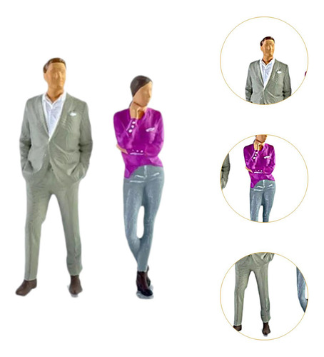 Figuras De Hombres Y Escala 1:64, 2 Piezas, Modelo De Gris