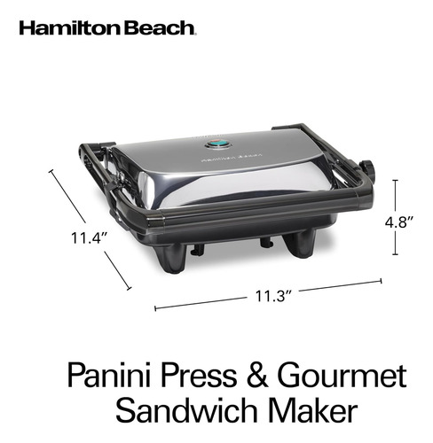Hamilton Beach ® panini Maker Prensa Cabeza Flotante 1400w
