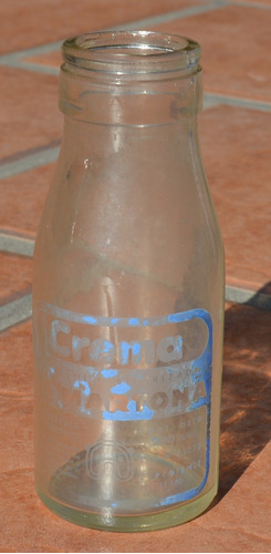Antigua Botella De Crema De Leche La Martona