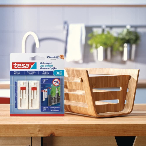 Clavo Autoadhesivo Ajustable Para Azulejos Y Metal Tesa 3 Kg