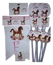 Comprar Combo Cotillón 15 Bolsitas Stickers Banderín Caballo Nena