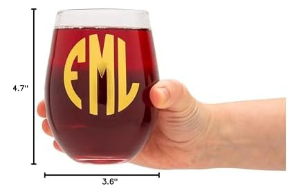 Copas De Vino Con Monograma Bigmouth Fml Y Nsfw