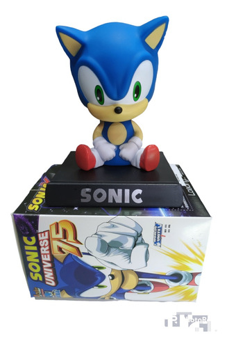 Figura Sonic Cabeza Resortada Portacelular Colección 