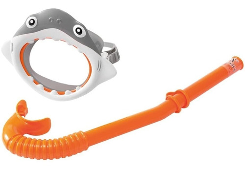 Kit Buceo Snorkel Infantil Diseño Tiburón Intex 