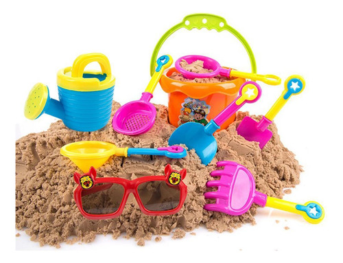9x Juego De Juguetes De Arena De Playa Al Aire Libre, Palas,
