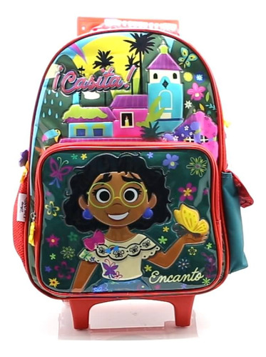 Mochila Escolar Encanto Disney Mirabel Casita Con Carro