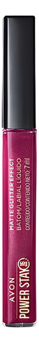 Labial Liquido Matte Con Glitter 16h Power Stay Avon 6ml