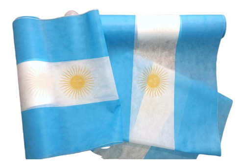 Rollo De Bandera De Argentina Con Sol 0,70x50mts Friselina