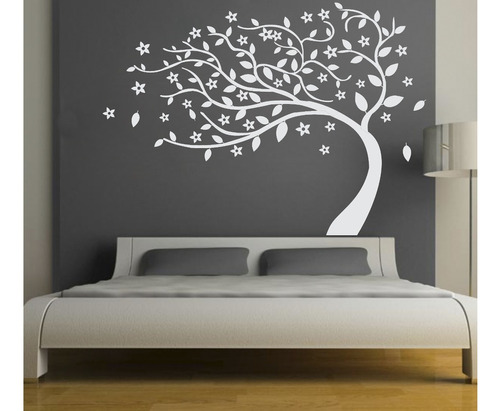 Vinilo Pared Arbol Al Viento Decoracion Wall Stickers