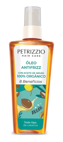 Petrizzio Oleo Antifrizz Argán 100% Orgánico 100 Ml Vegano