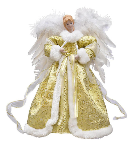 Figura Iluminada Con Adorno De Ángel De Árbol De Navidad