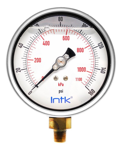 Manómetro P/sistema D/riego E Hidratantes, 4 PLG, 1100 Kpa