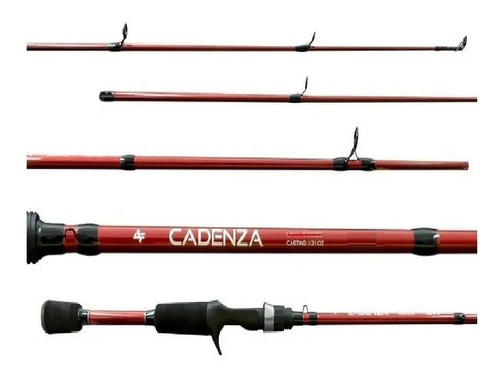 Vara Carretilha Cadenza C602 8-17lbs 1,80m Vermelha Albatroz