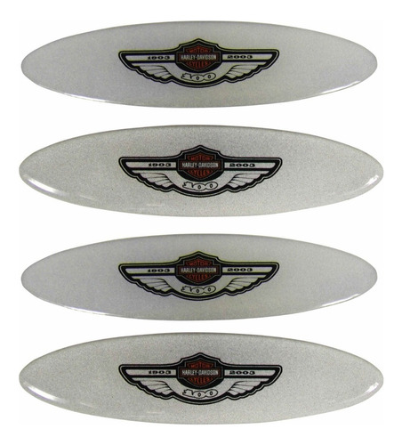 Adesivos Emblema Capacete Compatível Harley Davidson 3d Rs32 Cor Harley Davidson Resinados Refletivo