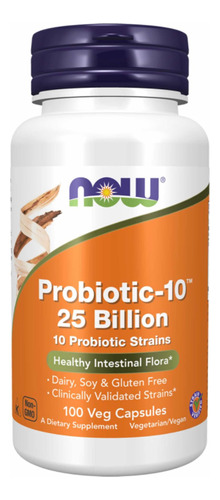 Os probióticos da Now Foods contêm 100 cápsulas de 25 bilhões de sabores sem sabor de UFC