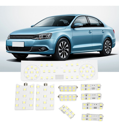 Luz Interior Del Coche 10pcs/set Smd 108leds Lectura Blanco