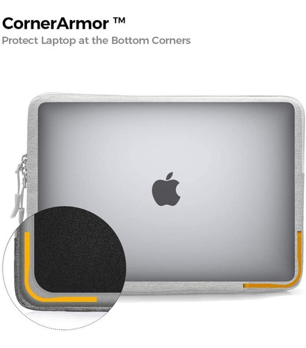 Imagen 4 de 7 de Funda Bolso Apple Macbook Air 13 13.3 Pro 2018 2019 Proteccion En Esquinas Tomtoc Premiun Acolchonada