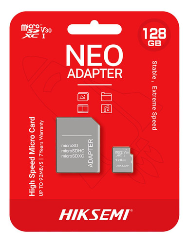 Memoria Microsd Hiksemi 128gb Hs-tf-ci Classe 10 C/adaptador