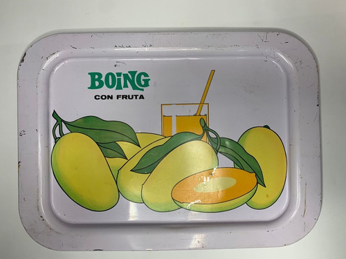 Charola Metal Rectangular Refresco Boing Antigua