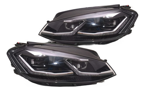 Par Farol Golf Gti Mk7.5 2018 A 19 Friso Vermelho C/ Led Rf