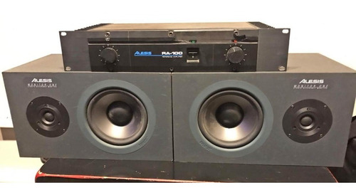 Potencia Alesis Ra100 Y Monitores Alesis Monitor One