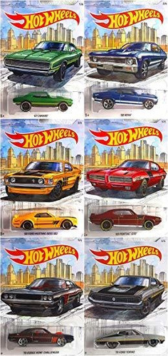Hot Wheels Detroit Muscle Car Serie Completa 6 Set De Vagone
