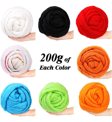 Lana De Ovino Para Fieltro, 200g, Manualidades Y Diy