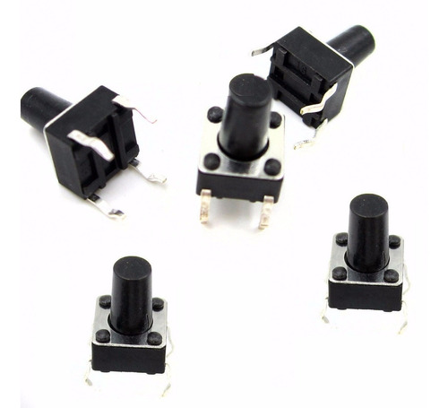 10 X Push Button Boton Pulsador Tact Switch 6x6x10mm