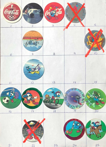 Tazos Coca Cola Olimpiadas 1996 Precio Por 8 Unidades Leer