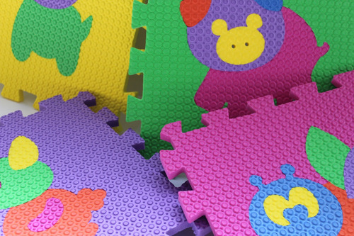 Tapete Fomi Foamy Rompecabezas Único Espesor 12mm- Colores Animales