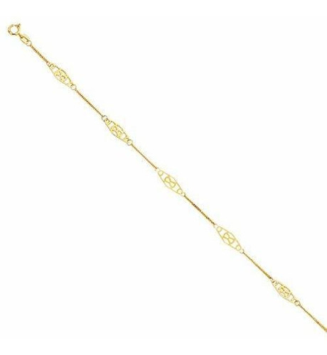 Pulsera Tobillera Infinity Oro Amarillo 14k - 10 