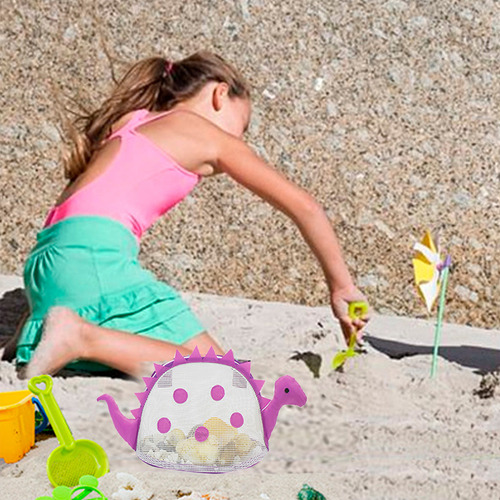 Soku Bolso Playa Niños Organizador Juguetes Viaje Dinosaurio Color Violeta