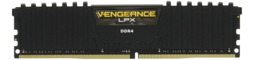 Memoria RAM Vengeance LPX gamer color black  16GB 1 Corsair CMK16GX4M1B3000C15