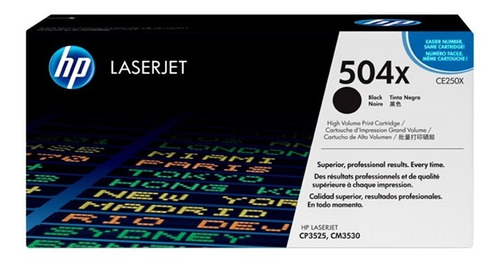 Toner Hp Ce250x (504x) L.j. Cp3525 Negro 10500p