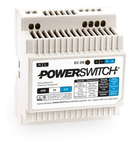 Fuente De Alimentacion Switching 60w 24v 2.5a