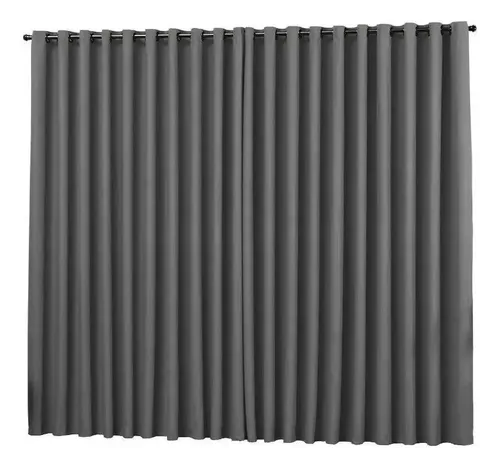 Casa Palazio Blackout em tecido de 2.8m x 5m lisa color gris - unidad por 1