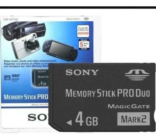 Cartão De Memória Sony Memory Stick Pro Duo De 4gb -original