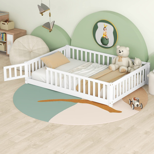 Base Cama Tamaño Matrimonial Para Niño Suelo Montessori Casa