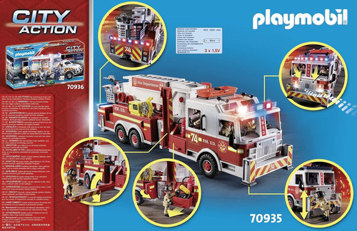Playmobil VehĂculos De Rescate, Motor De Bomberos Con Escale