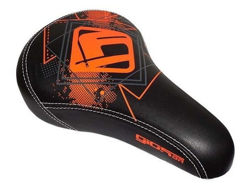 Kit Bike Gios Selim Gl-1109 + Manopla Gi-075h Bmx Freeride. Cor Laranja